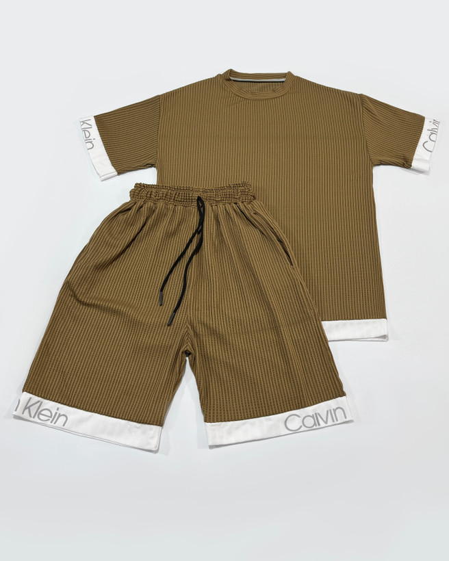 ست تیشرت و شلوارک مردانه calvin klein کد 0413