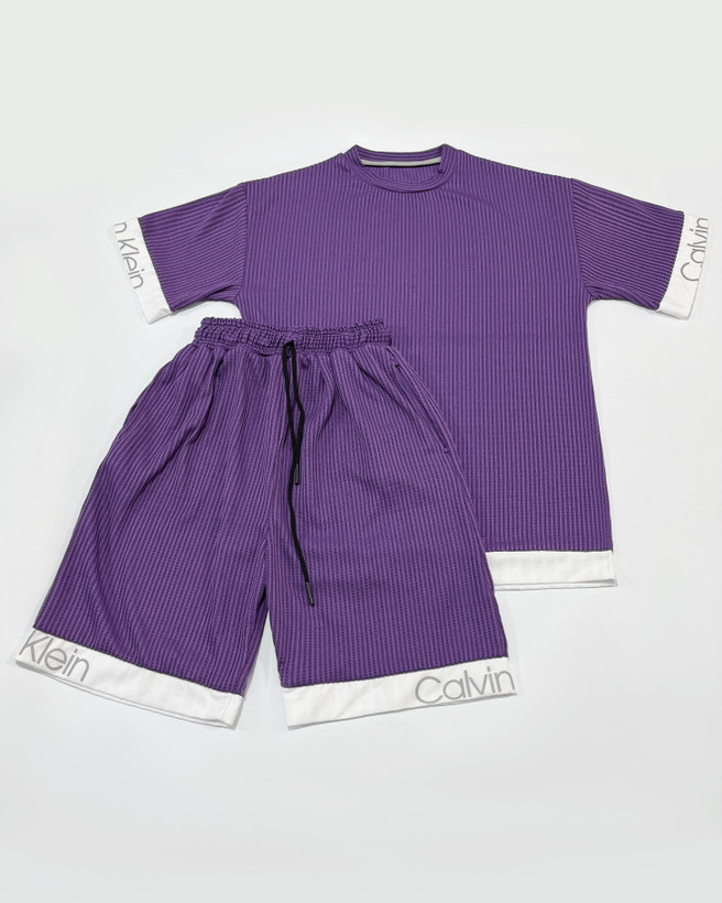 ست تیشرت و شلوارک مردانه calvin klein کد 0413