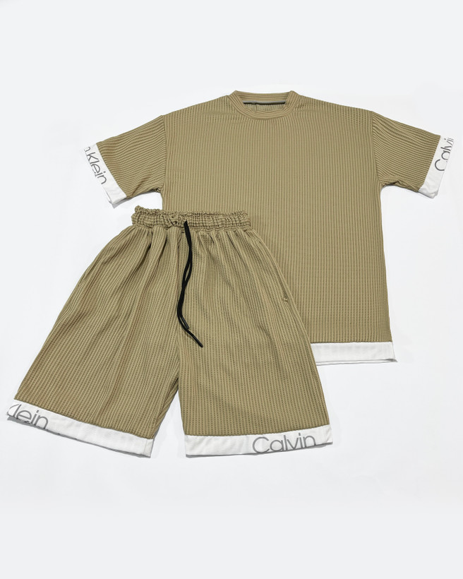 ست تیشرت و شلوارک مردانه calvin klein کد 0413