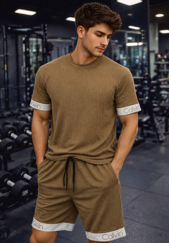ست تیشرت و شلوارک مردانه calvin klein کد 0413