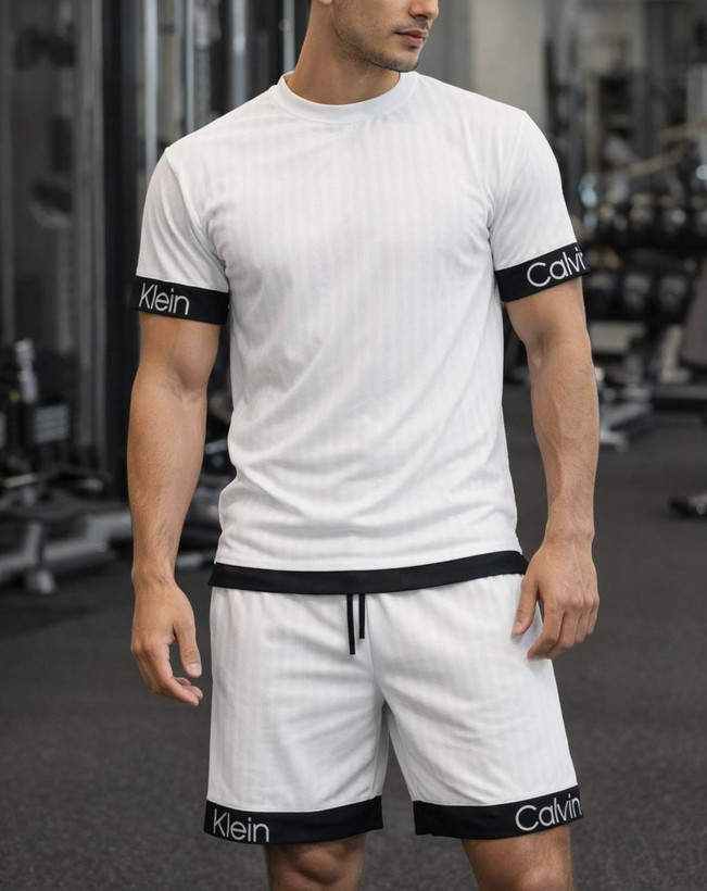 ست تیشرت و شلوارک مردانه calvin klein کد 0413